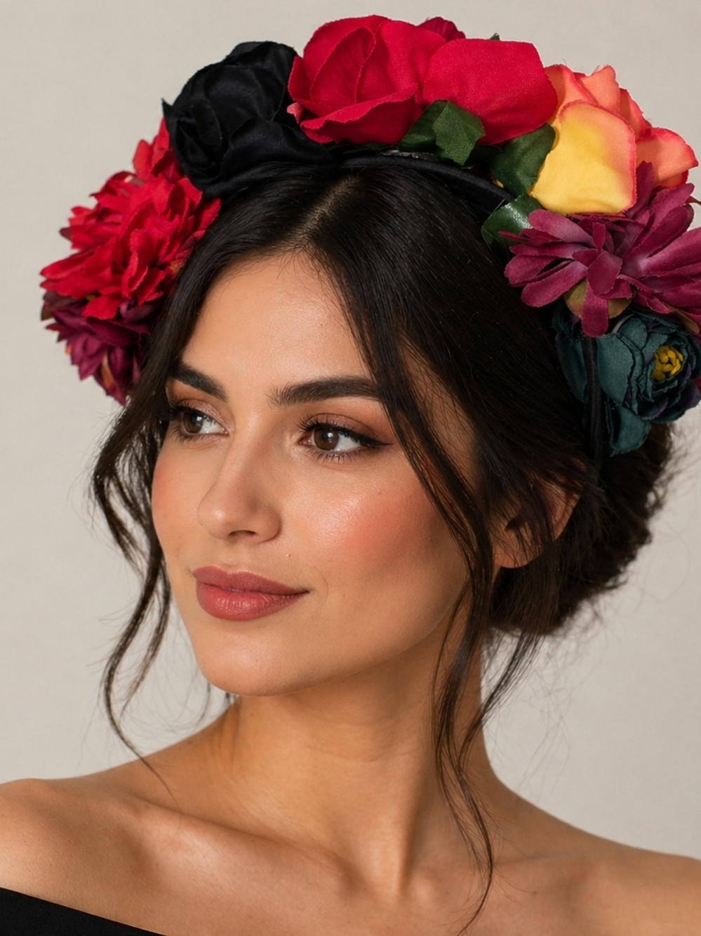 Multicolor Floral Headband Crown - Women Accessories